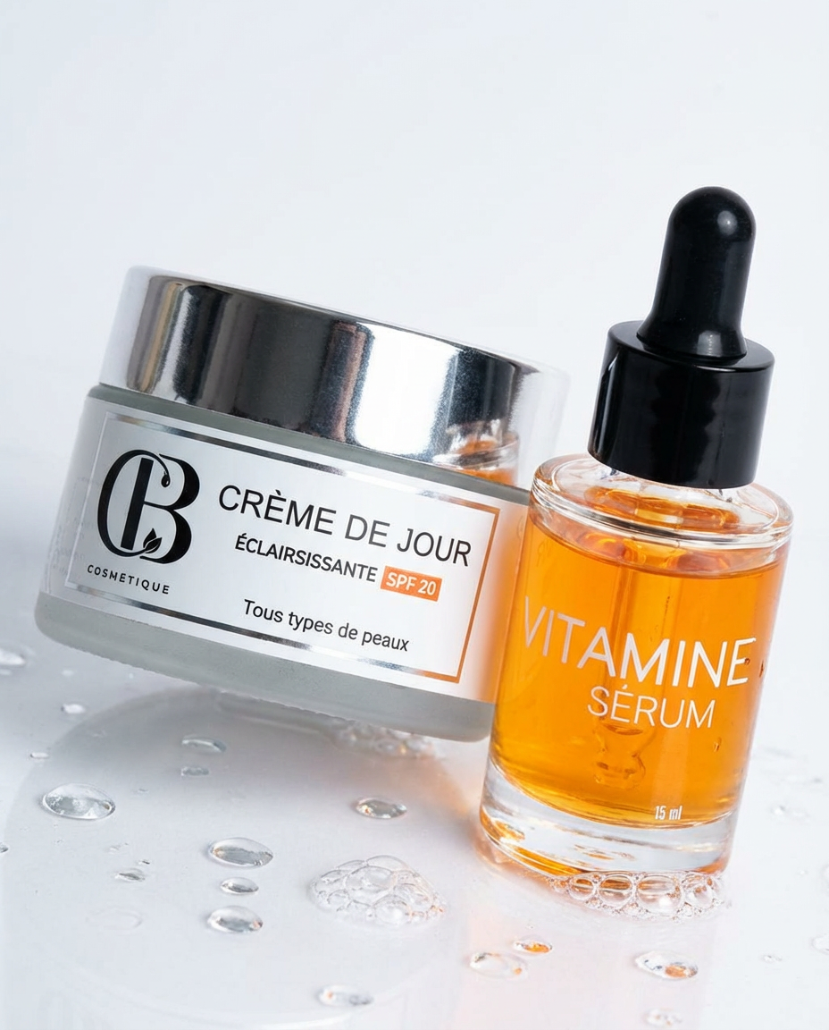 Duo Révélateur de Jeunesse – Vitamine C & Crème Éclaircissante