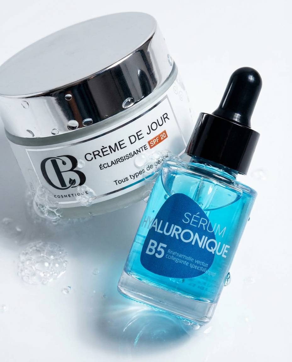 Duo Hydratation & Éclat – Acide Hyaluronique & Crème Éclaircissante