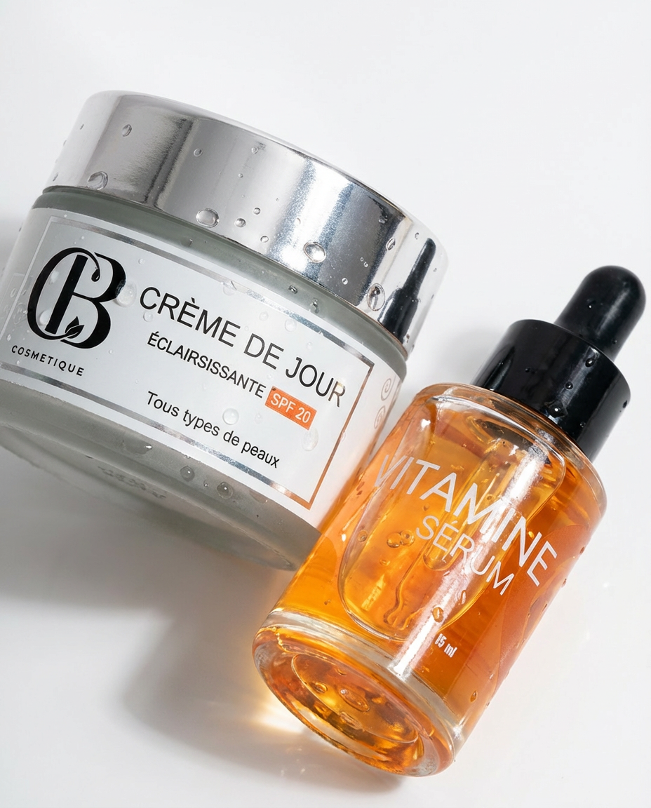 Duo Révélateur de Jeunesse – Vitamine C & Crème Éclaircissante