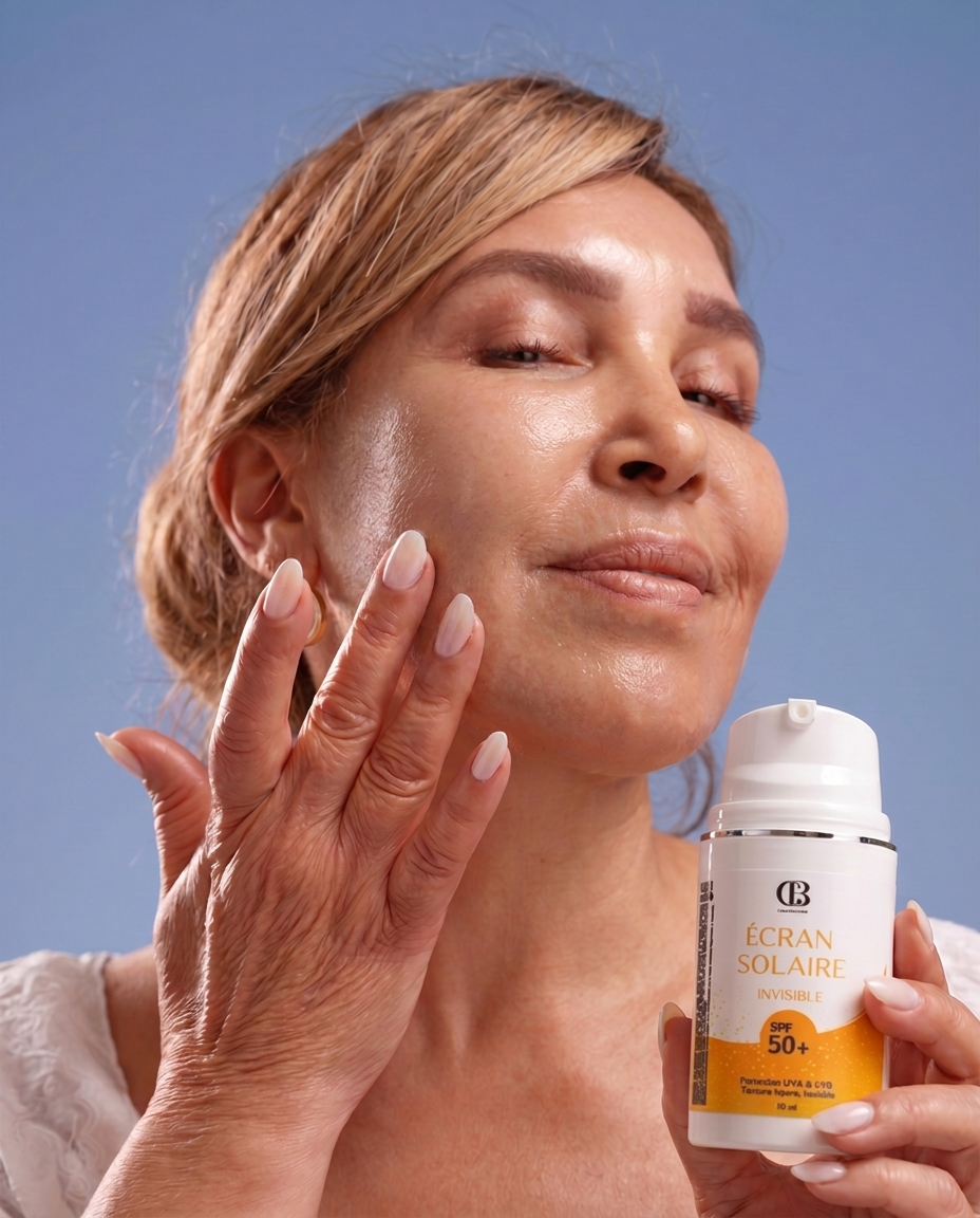 Écran Solaire Invisible SPF 50+ – Protection Totale & Fini Transparent