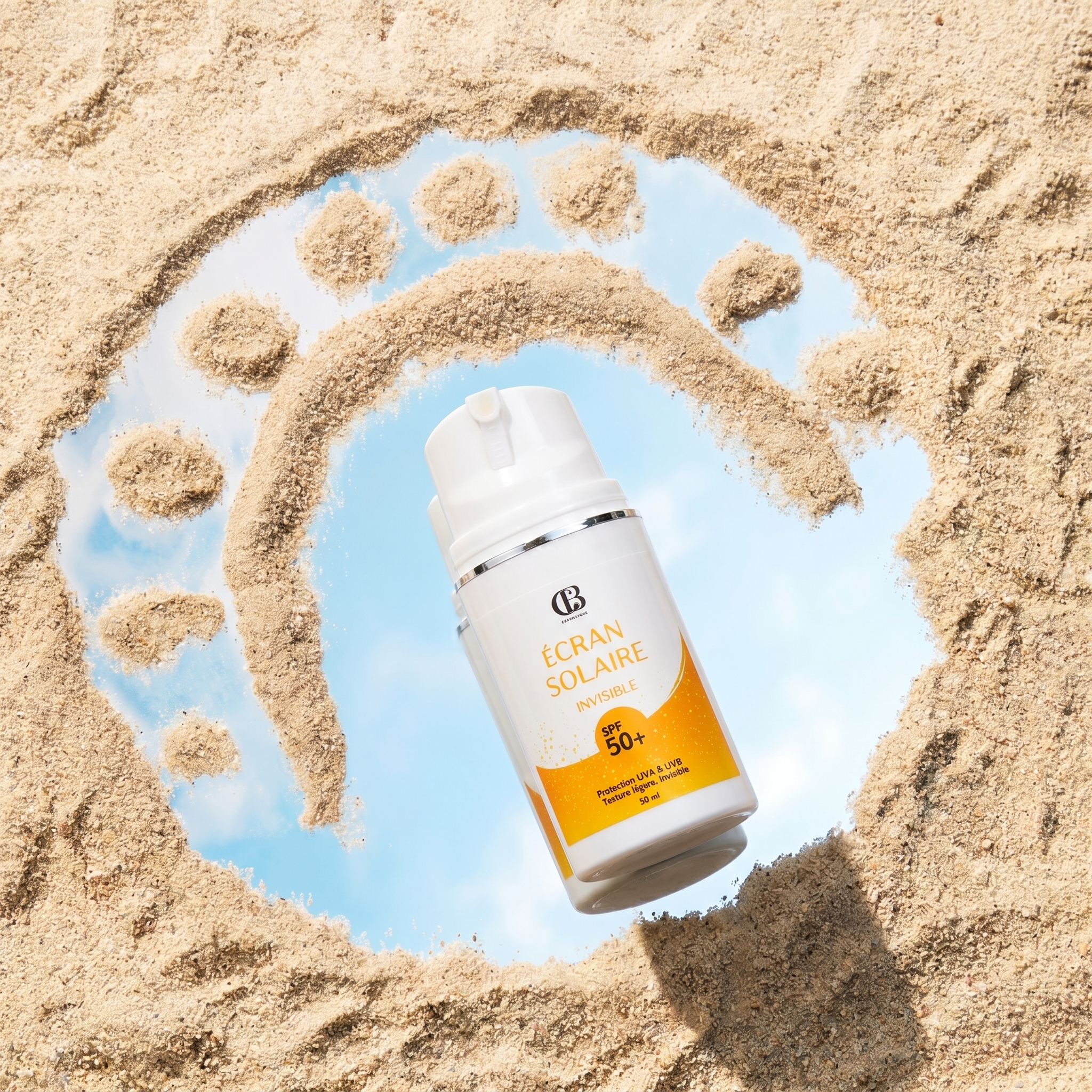 Écran Solaire Invisible SPF 50+ – Protection Totale & Fini Transparent